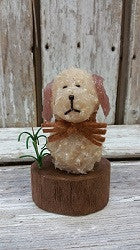 Battery Operated Dog On A Log Candle