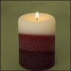 Armadilla Wax Works Vanilla Sandalwood 3 x 4 Inch Fragrance Layer Pillar Candle