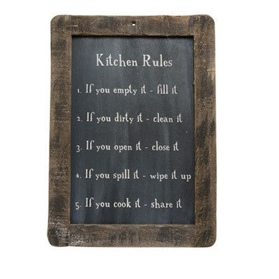 Kitchen Rules Sign