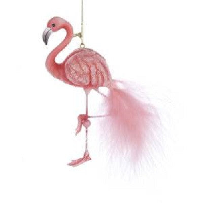 Kurt S. Adler Pink Glitter Flamingo Ornament