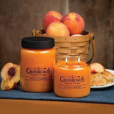 Crossroads Original Design Peach Cobbler Scented Jar Candles