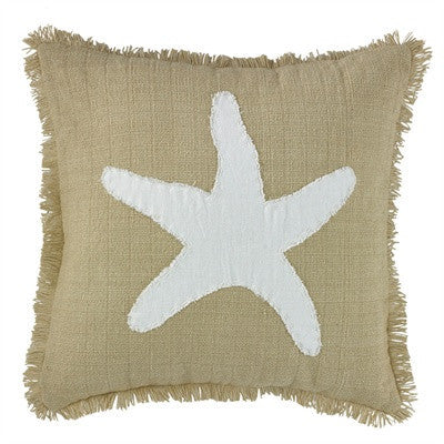 Starfish Applique Pillow Cover