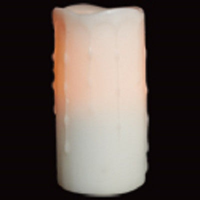 Battery Operated 3 x 8 Inch White Candles