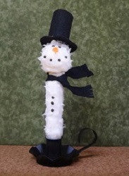 Snowman with Top Hat Candlestick by Vickie Jean