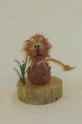 Battery Operated Lion On A Log Candle