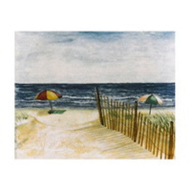 Beach With Umbrella Canvas Art