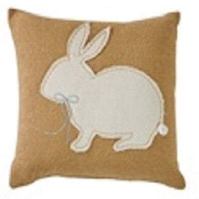 Beatrice Bunny Ten Inch Applique Pillow