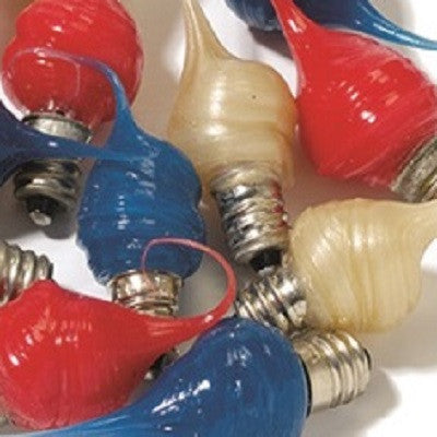Rustic String Light Bulb Packs ~ Three (3) Watt "Tiny Tim"  ~ Red, Warm, Blue