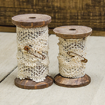 Lace Wooden Spools