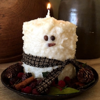 Snowman Hearth Candle