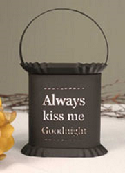 Oval Kiss Me Goodnight Punched Tin Wax Warmer