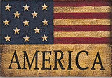 Burlap America Flag Sign