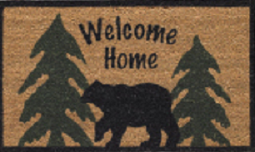 Welcome Home Black Bear Doormat