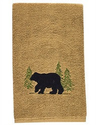 Black Bear Terry Hand Towel