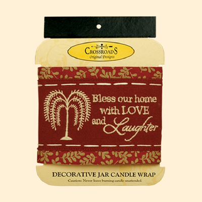 Bless Our Home With Love & Laughter Jar Candle Wrap