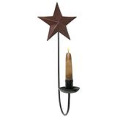 Burgundy Star Wall Taper Sconce