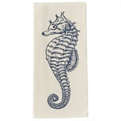 Cotton Printed Seahorse Dishtowel