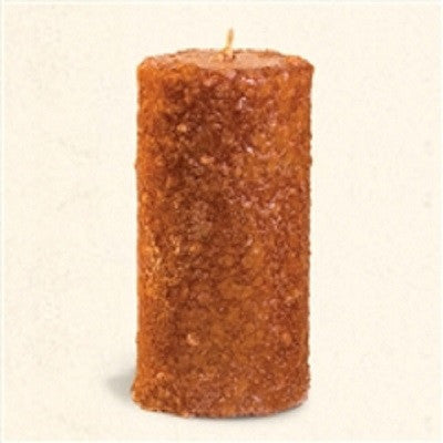 Crossroads 3 x 6  Inch Buttered Maple Syrup Grubby Pillar Candle