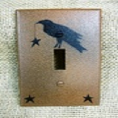 Primitive Crow Single Switch Cover
