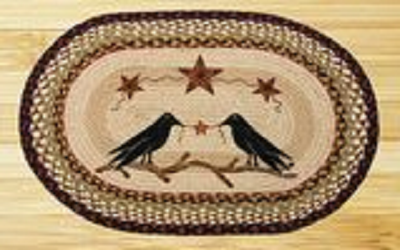 Crow and Star Hand Printed Rug