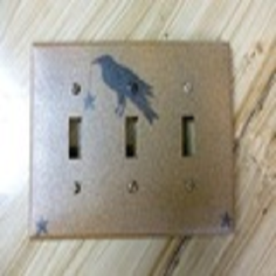 Primitive Triple Crow Switch Plate Cover