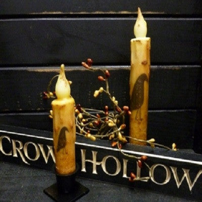 Crow Timer Taper Candles