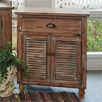 Distressed Shutter Side Table