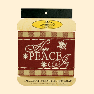 Hope Peace Joy Jar Candle Wrap