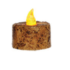 Ivory Battery Operated Grungy Tealight Timer Candle