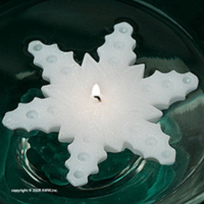 Armadilla Wax Works Floating Snowflake Candle