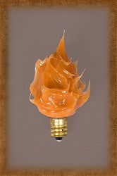 Large Silicone Campfire Bulb ~ Orange