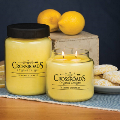 Crossroads Original Designs Lemon Cookie Scented Jar Candles