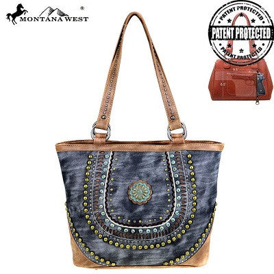 Montana West Concho Collection Concealed Handgun Tote ~ Scalloped Concho