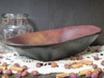 Oval Treenware Decorative Bowl