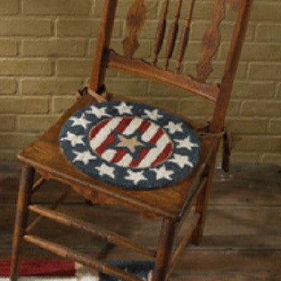 Patriotic Point Hooked Chair Pad