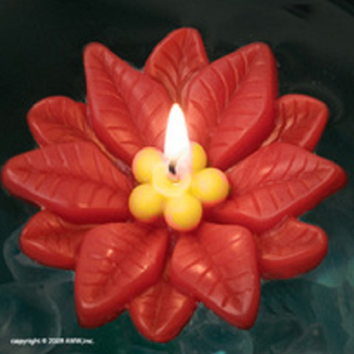 Pointsettia Floating Candle