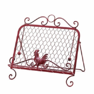 Red Rooster Wire Cookbook Stand