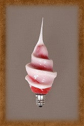 Red Flicker & Pearl Twist Bulb by Vickie Jeans Creations