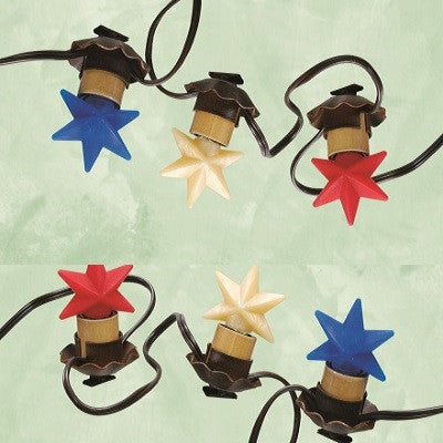 Vickie Jeans Creations ~ Red, Warm & Blue Star Bulbs
