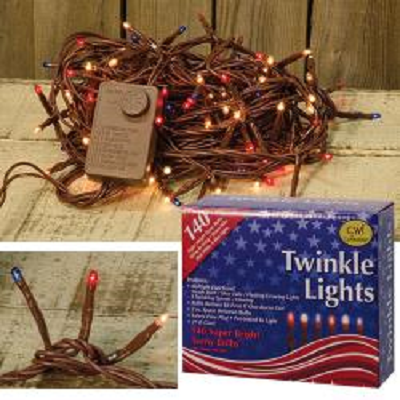 Red, White & Blue Twinkle Lights