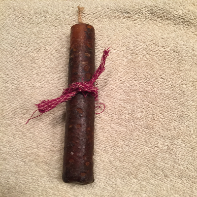 Primitive Rolled Cinnamon Taper Candle