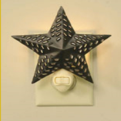 Punched Tin Star Night Light