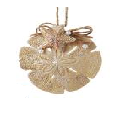 Kurt S. Adler Sand Dollar With Starfish Ornament