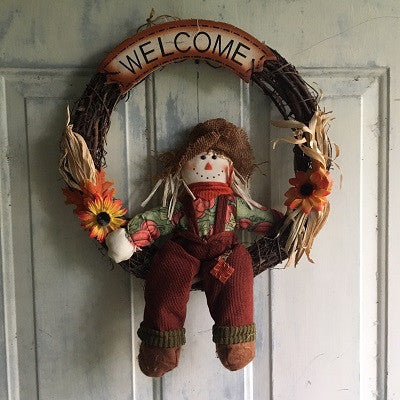 Scarecrow Welcome Wreath