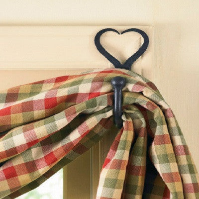 Split Heart Curtain Hooks ~ Pair