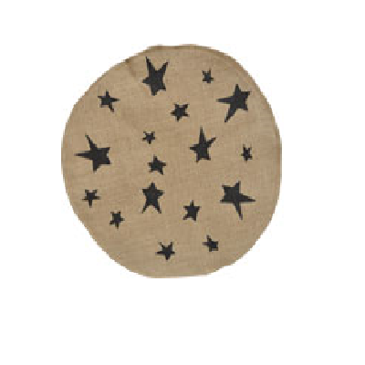 Star Burlap Table or Candle Mat