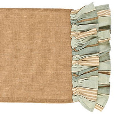 Sweet Water Burlap Table Runner ~ 36 Inches