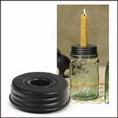 Mason Jar Taper Candle Holder Lid