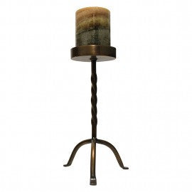 Copper 10 Inch Pillar Candle Holder